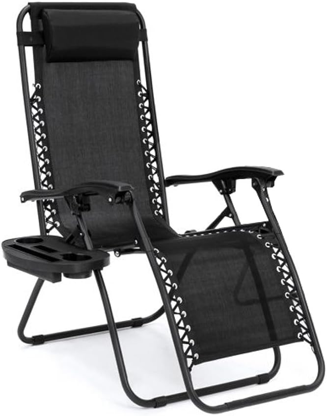 Black Zero Gravity Patio Lounge Chair