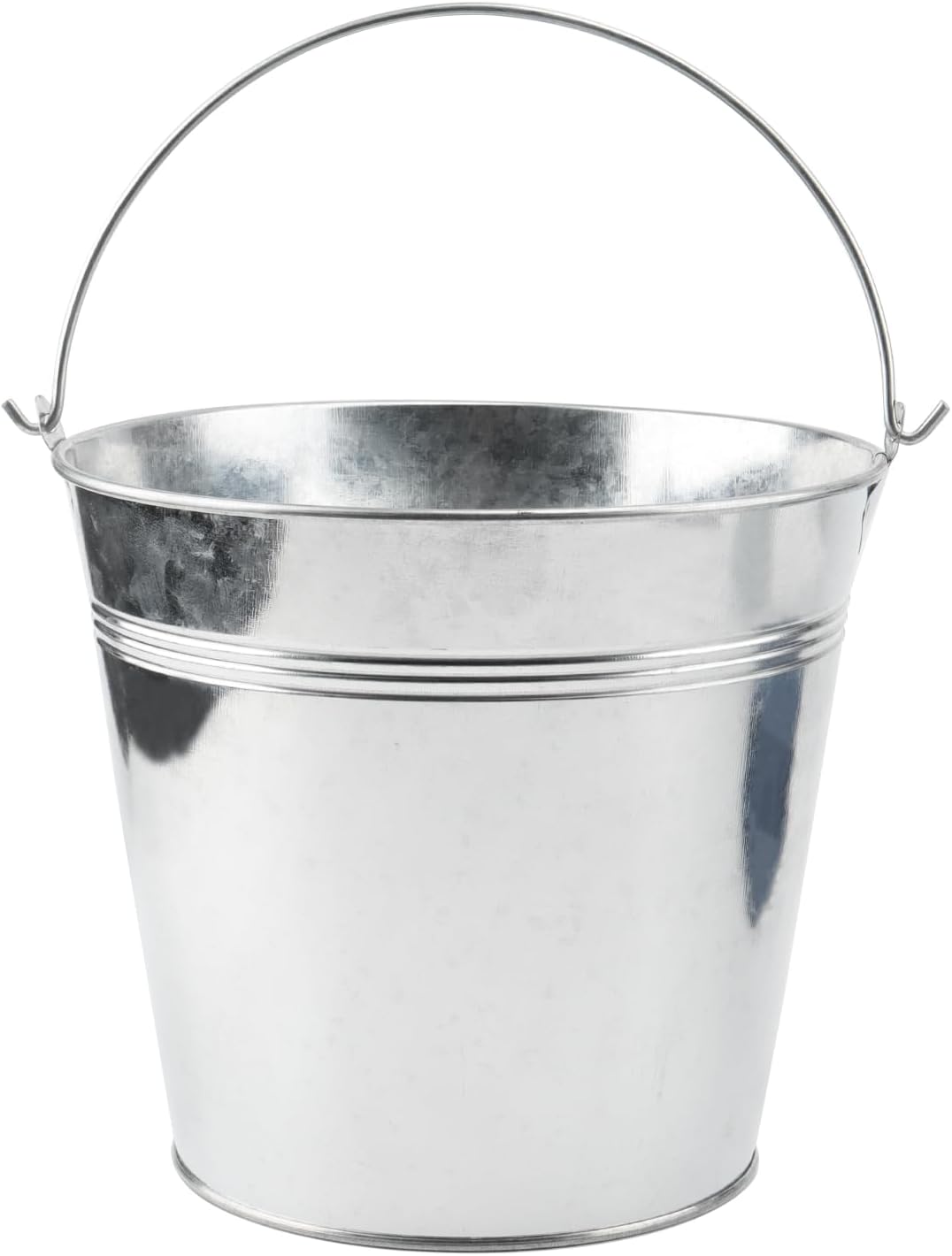 8pc 7 Inch Galvanized Metal Plant Buckets