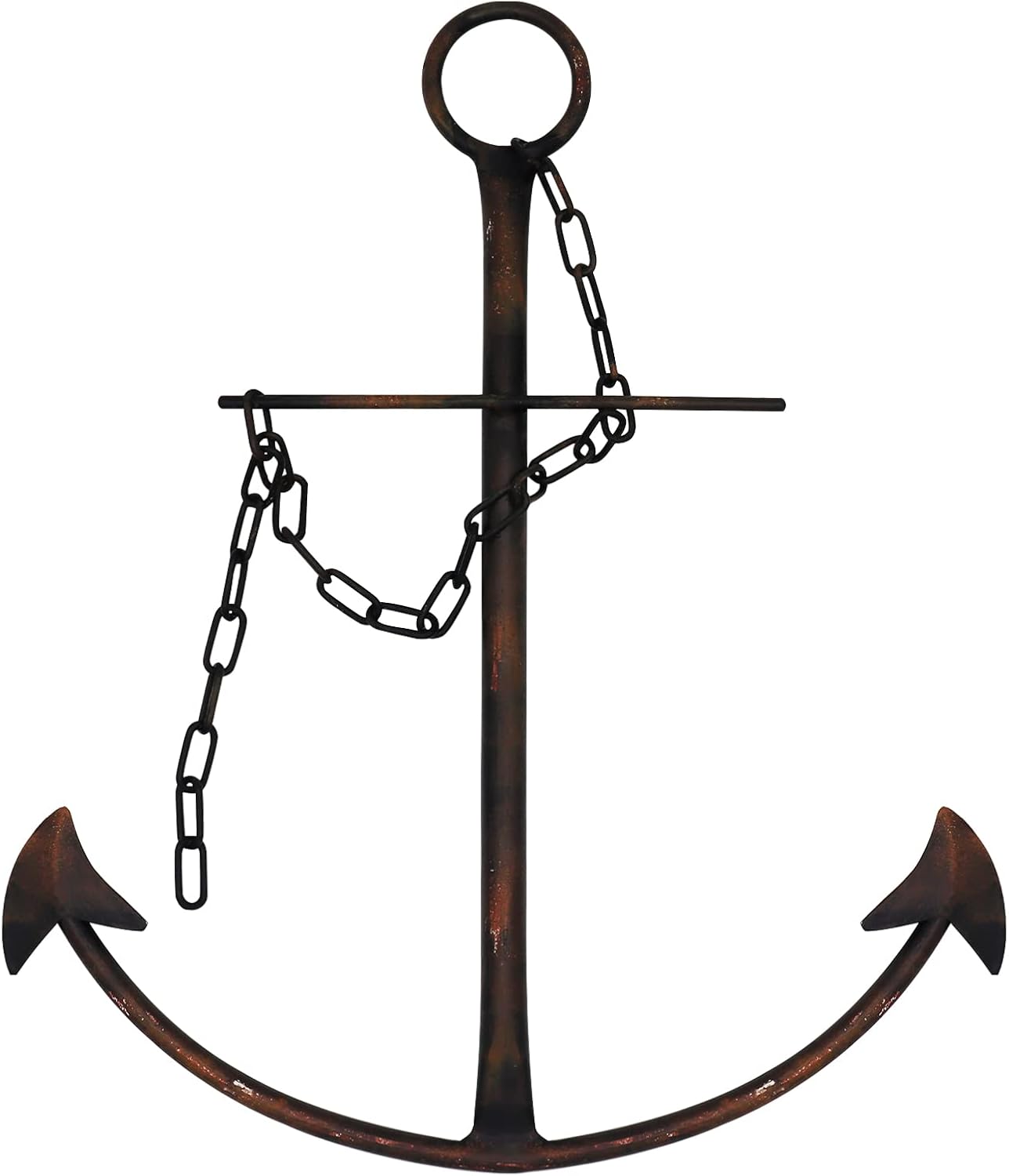 Vintage Metal Anchor Wall Decor with Chain