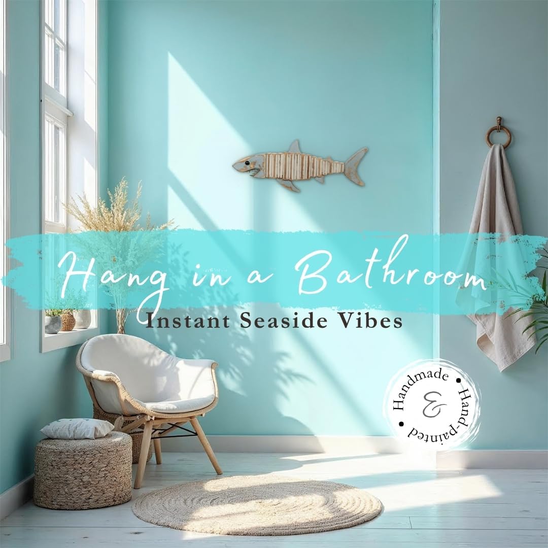 Rustic Wooden Fish Nautical Wall Decor