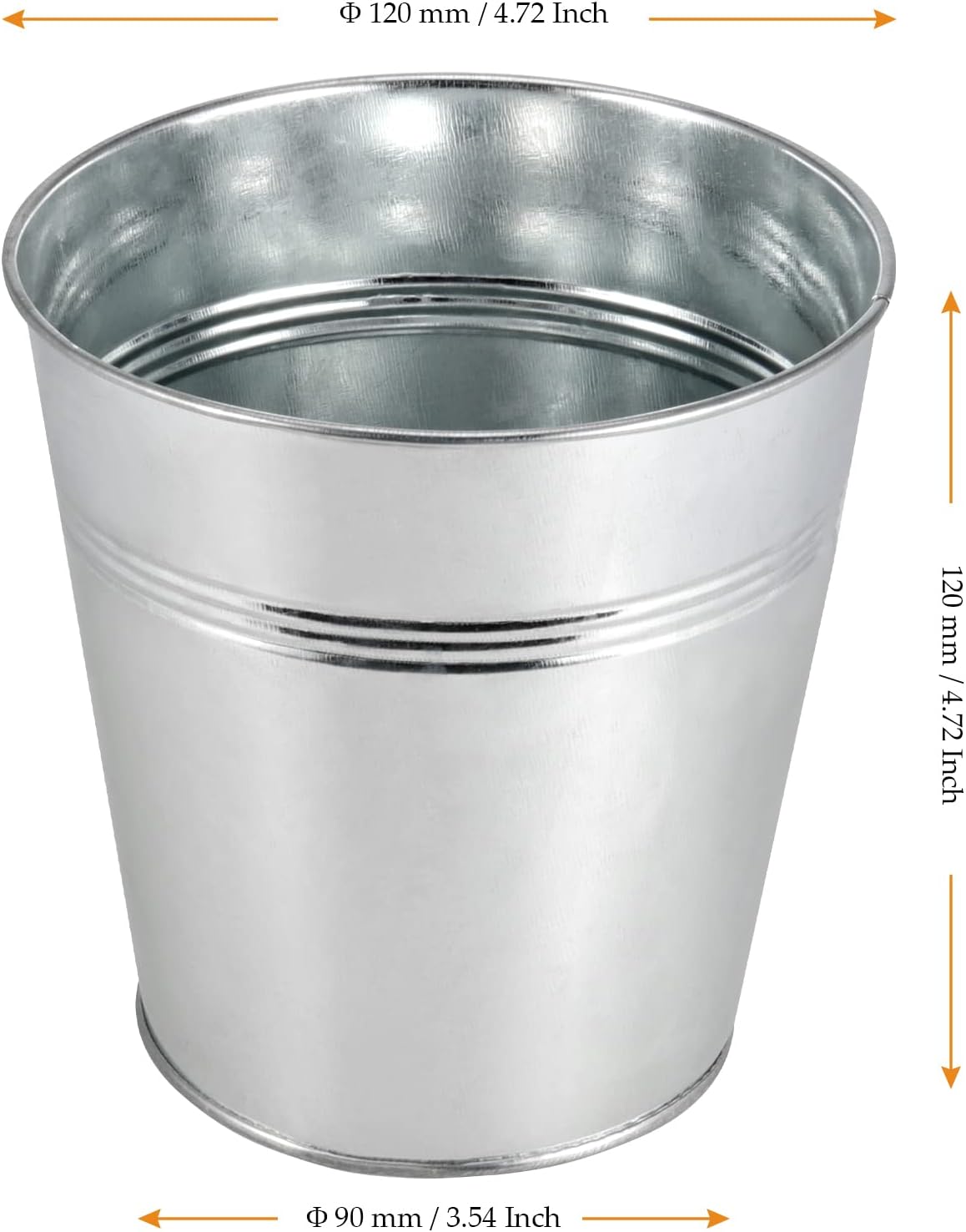 20 Small Galvanized Decor Buckets