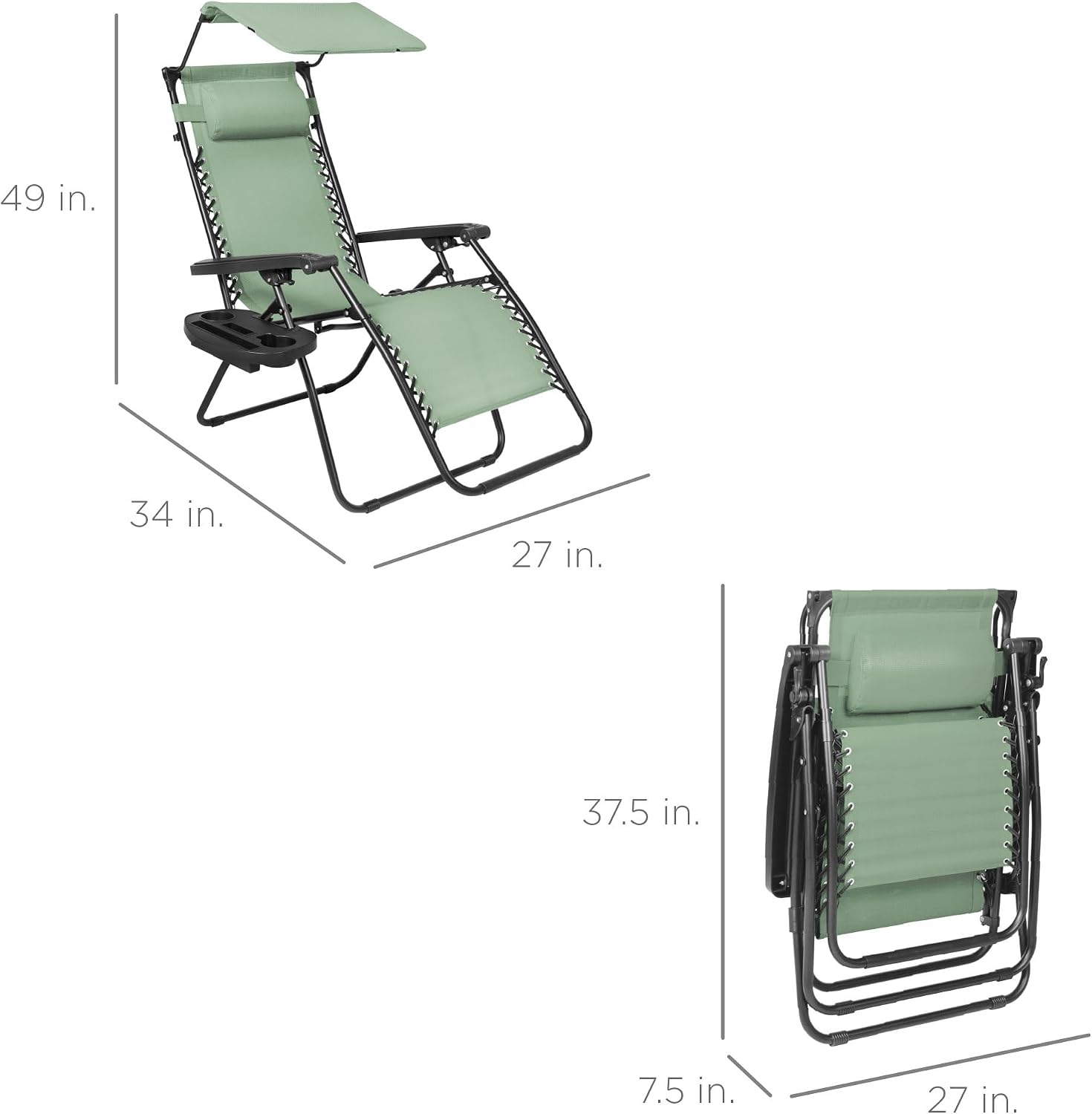 Sage Zero Gravity Recliner with Canopy