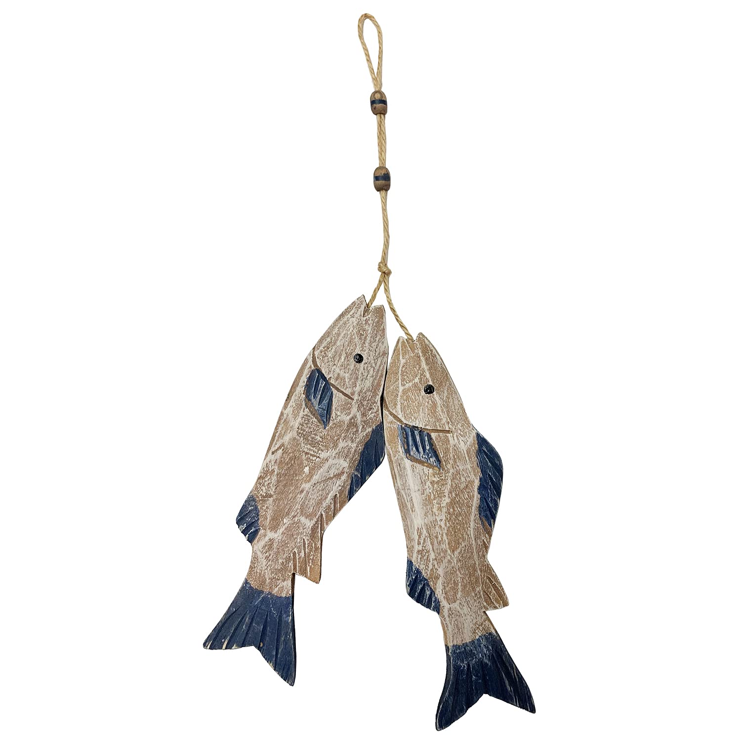 2pc Wooden Fish Nautical Wall Ornaments