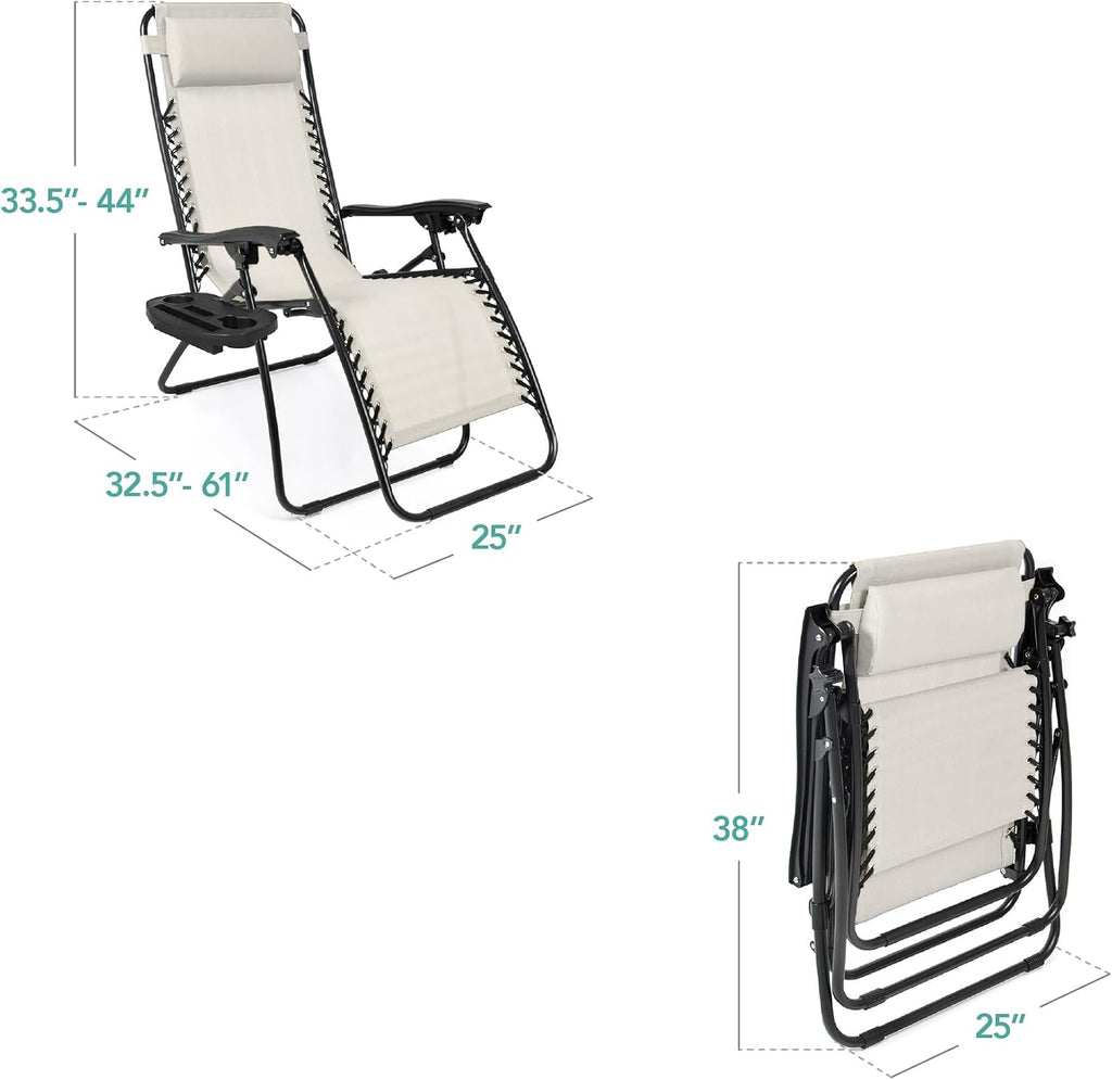 2 Ivory Zero Gravity Recliners