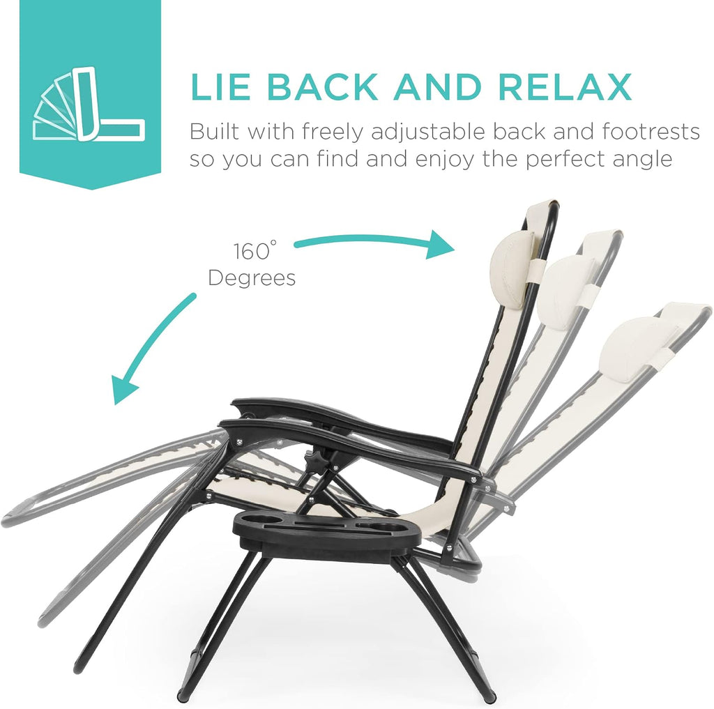 2 Ivory Zero Gravity Recliners