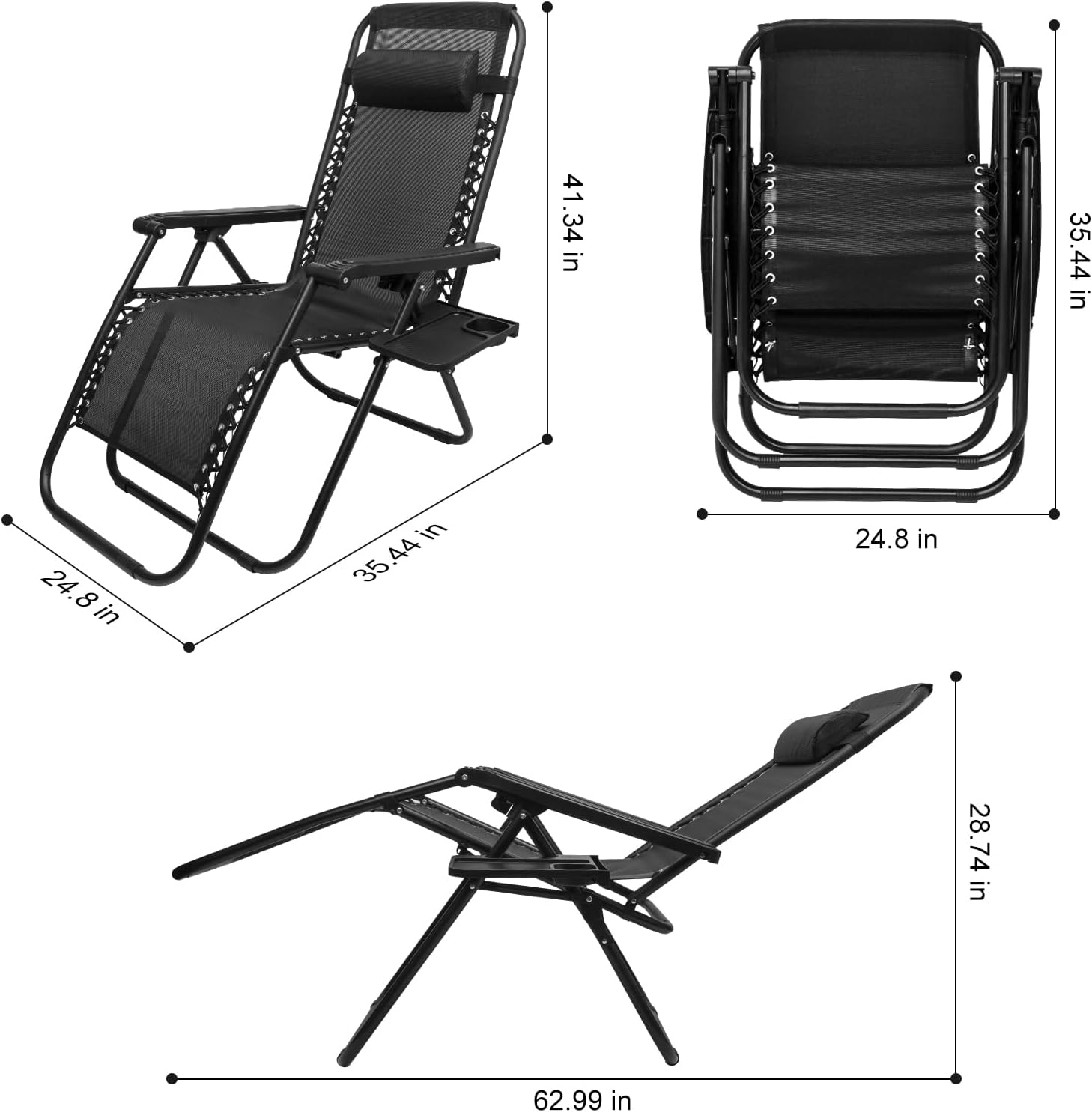 2 Zero Gravity Patio Recliners