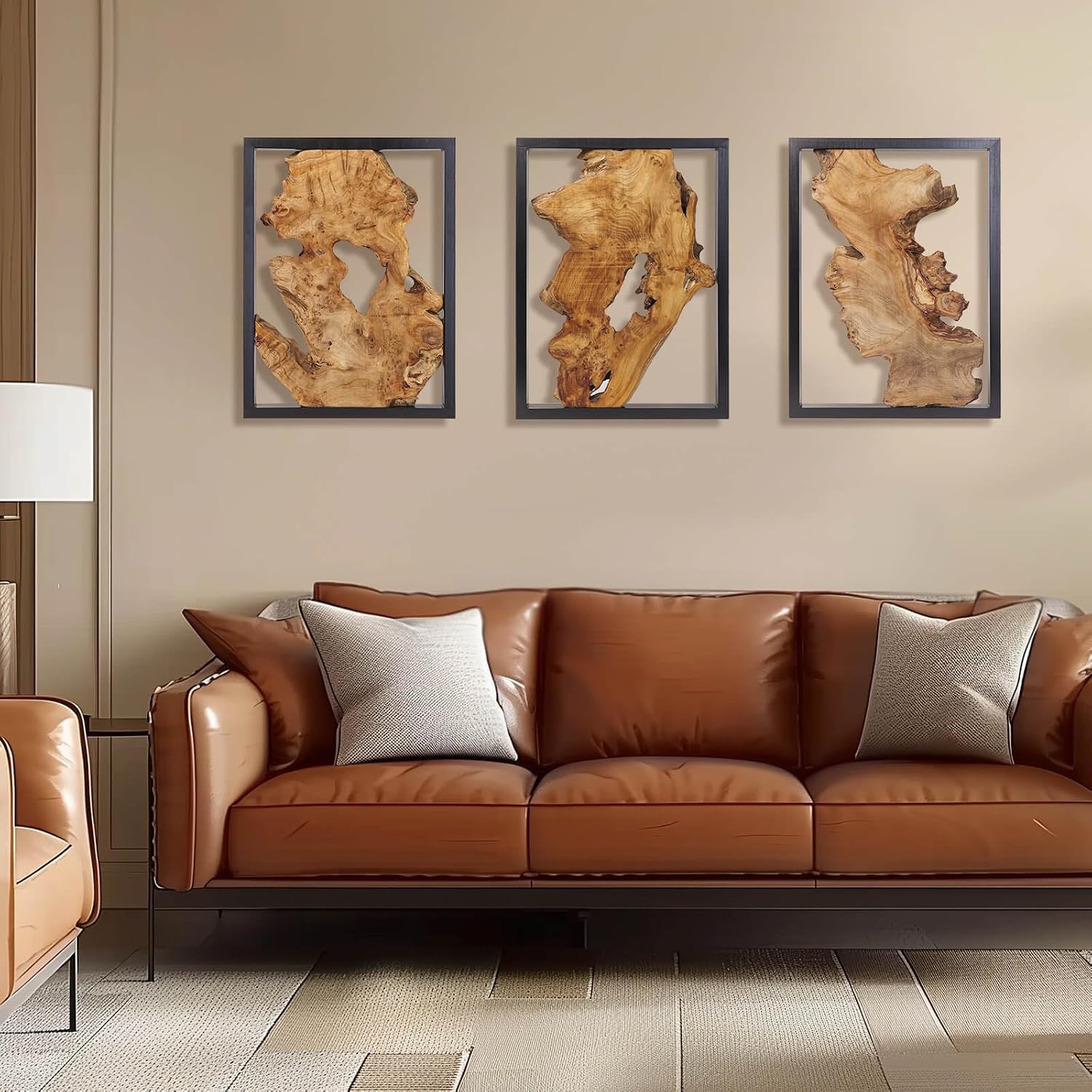 Natural Handcrafted Wood Wall Decor