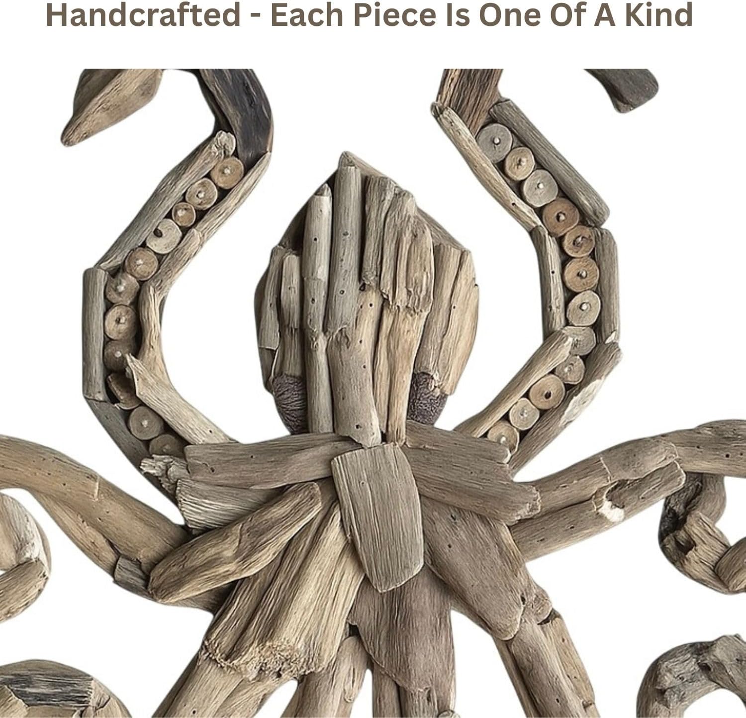 Driftwood Octopus Coastal Wall Decor