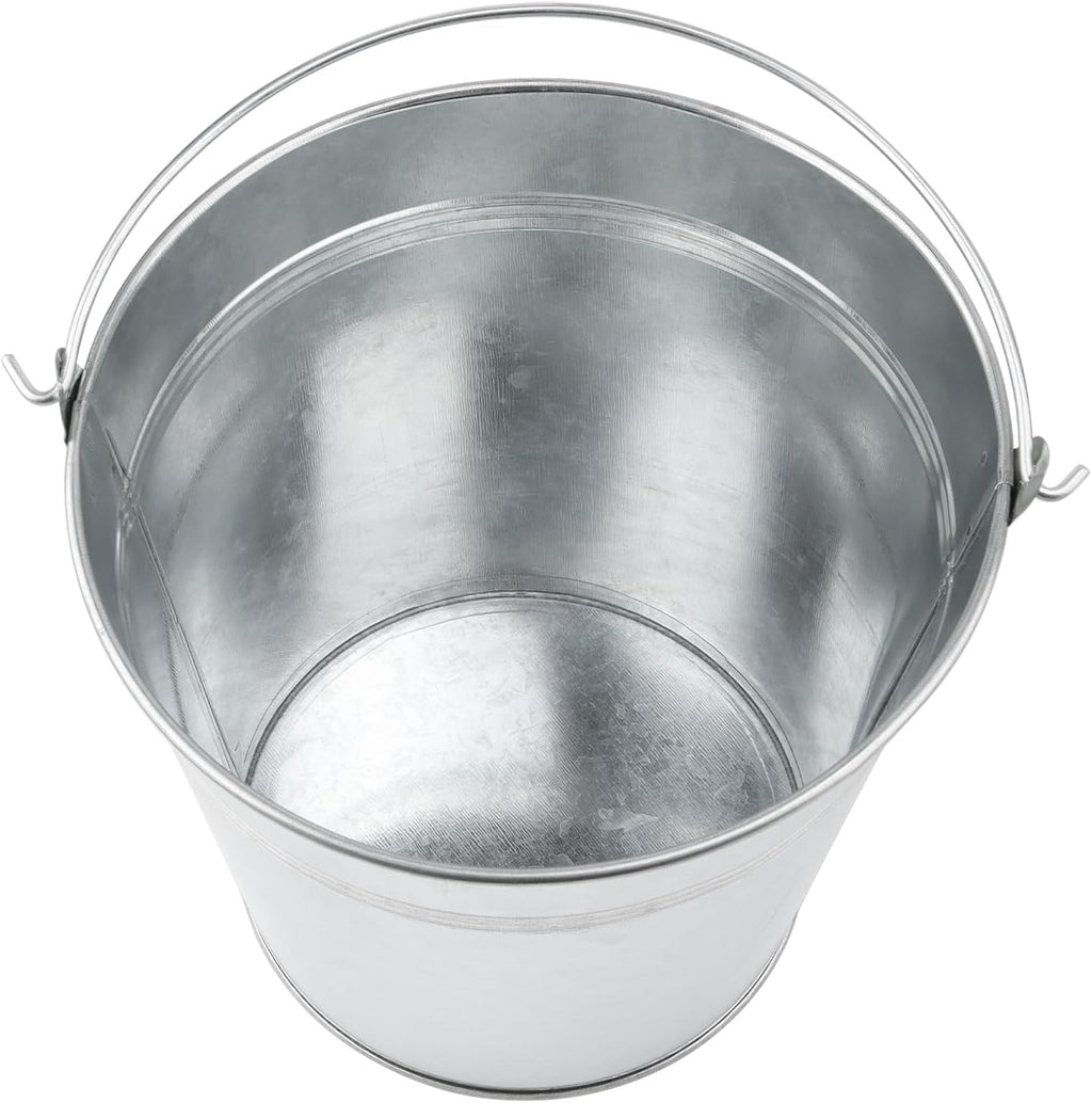 8pc 7 Inch Galvanized Metal Plant Buckets
