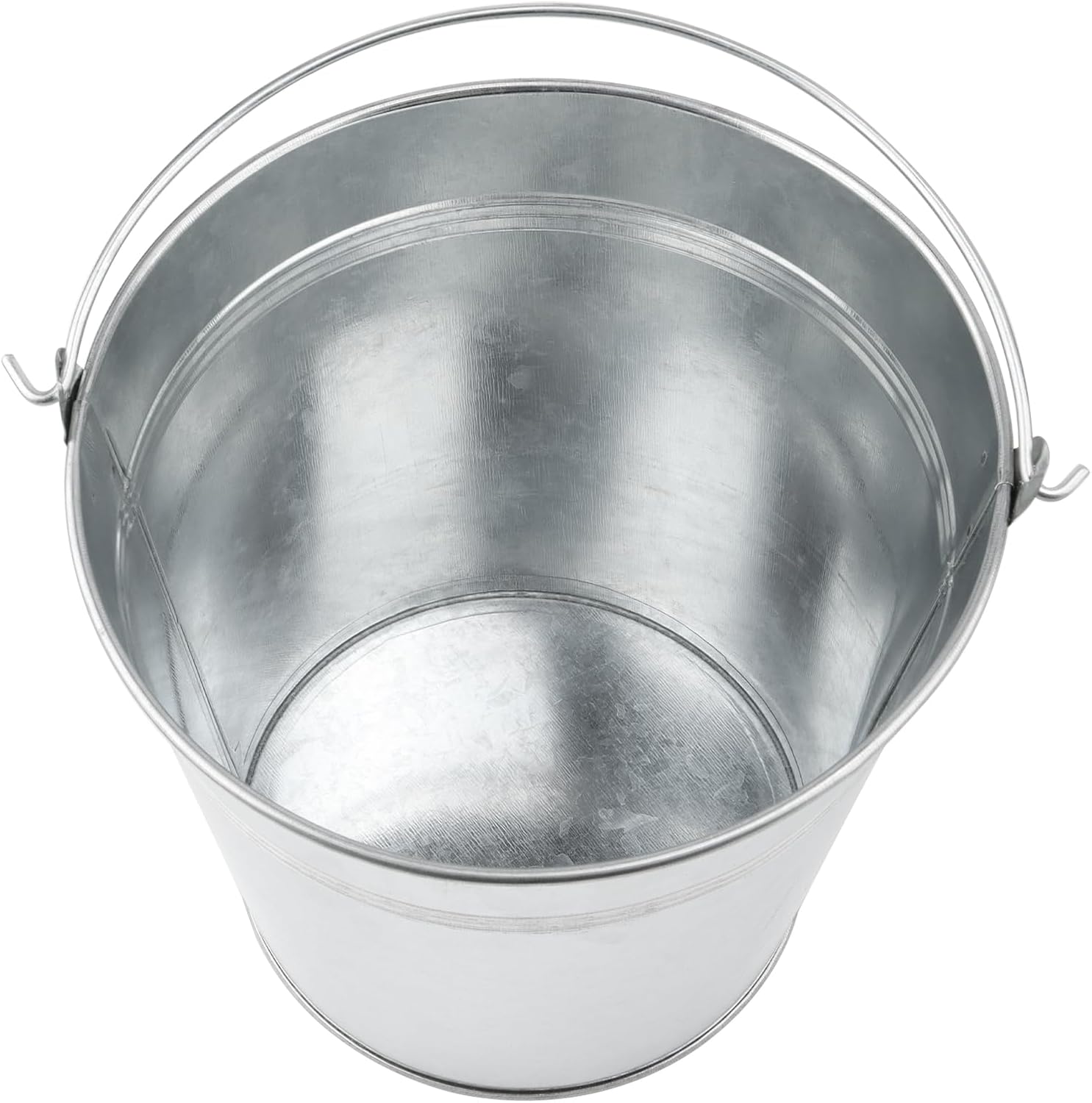 8pc 7 Inch Galvanized Metal Plant Buckets