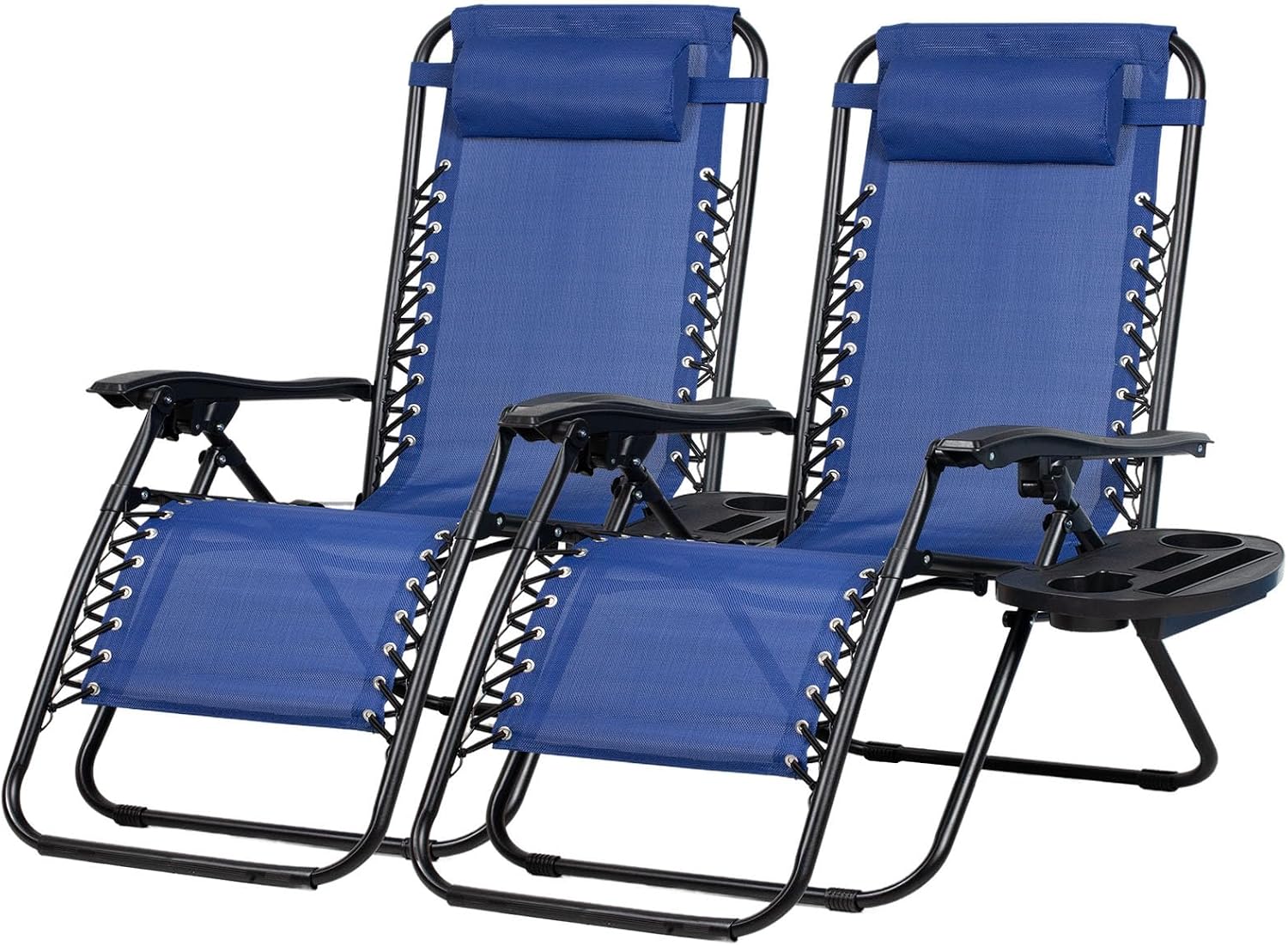 2 Blue Zero Gravity Patio Recliners