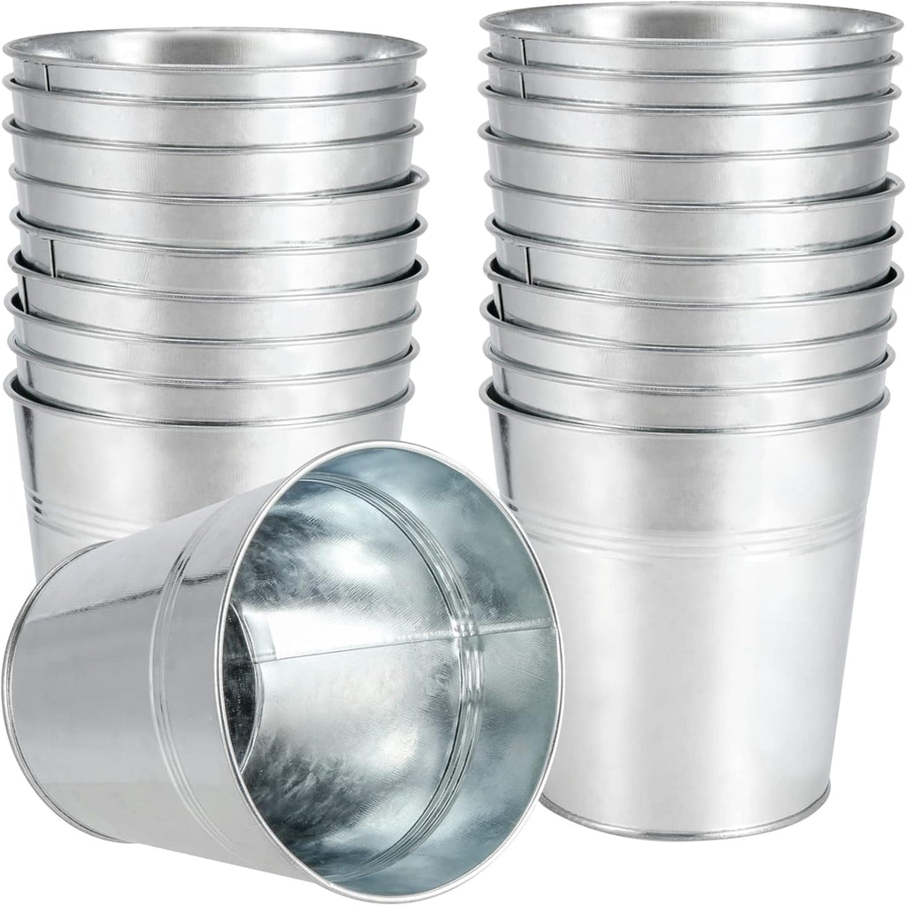 20 Small Galvanized Decor Buckets