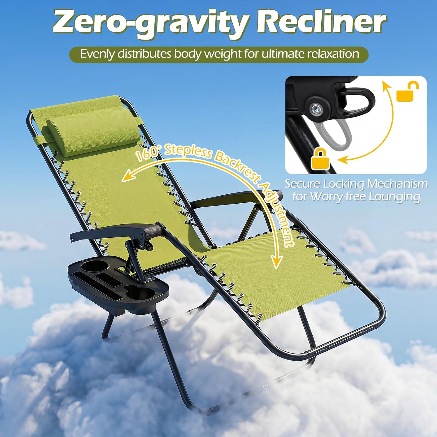 2 Portable Zero Gravity Recliners