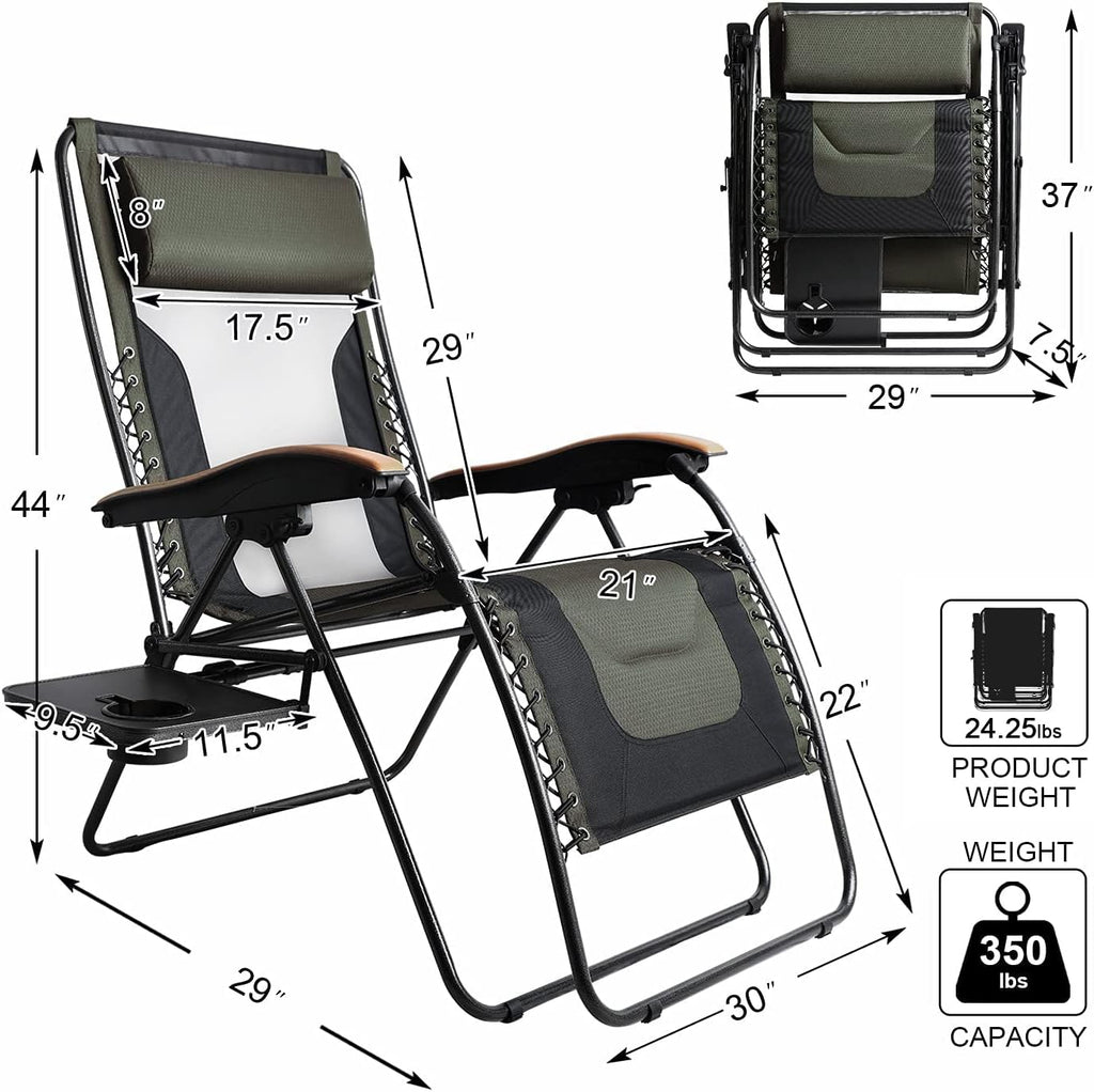 XL Green Zero Gravity Lounge Chair