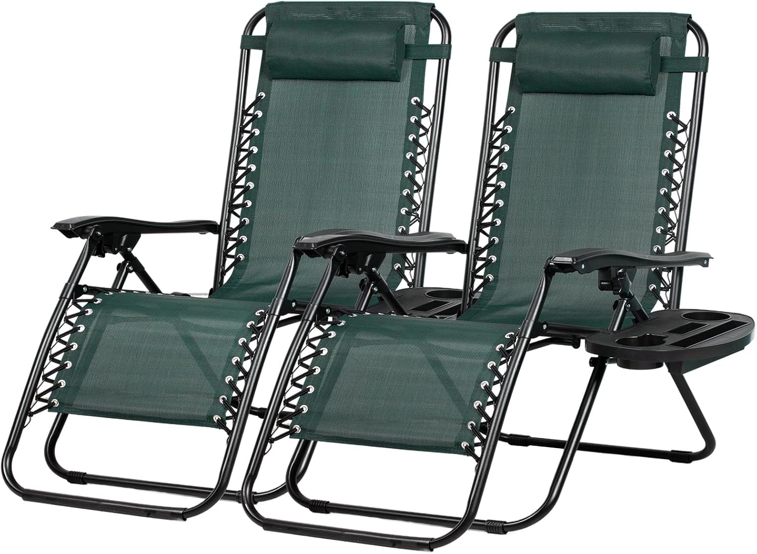 2 Dark Green Zero Gravity Chairs