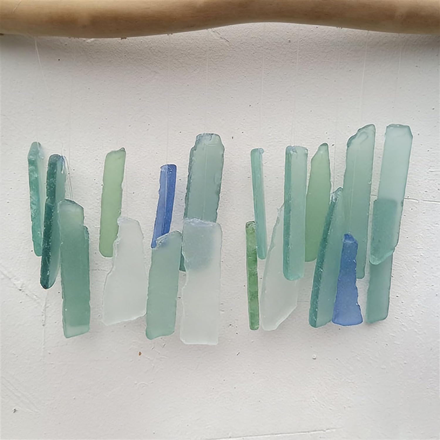 Sea Glass Driftwood Wind Chime Decor