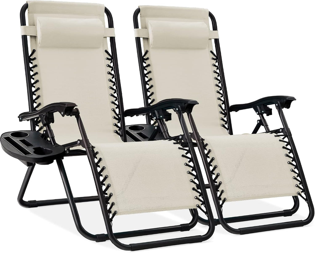 2 Ivory Zero Gravity Recliners