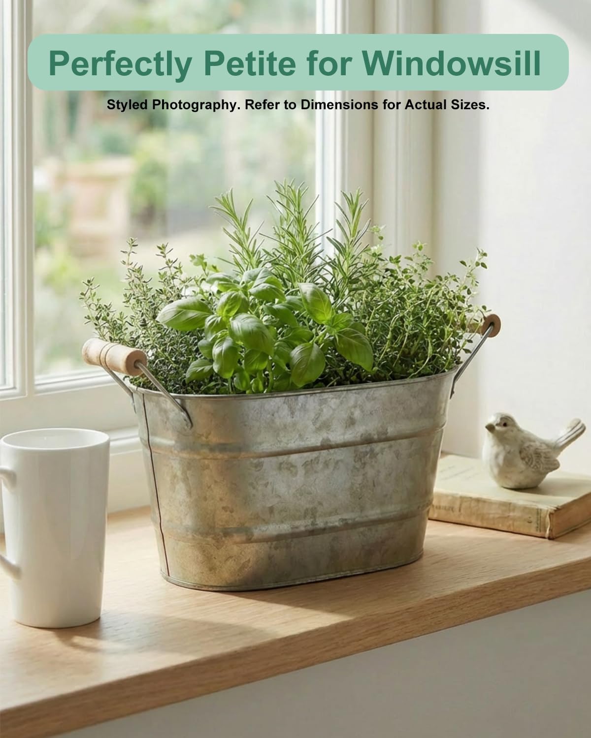 3 Oval Farmhouse Metal Planter Buckets