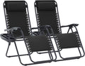 2 Black Oversized Zero Gravity Chairs