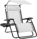 Snow Black Zero Gravity Chair with Canopy