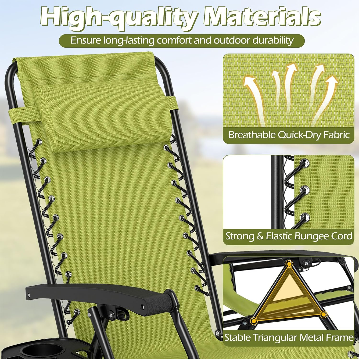 2 Portable Zero Gravity Recliners