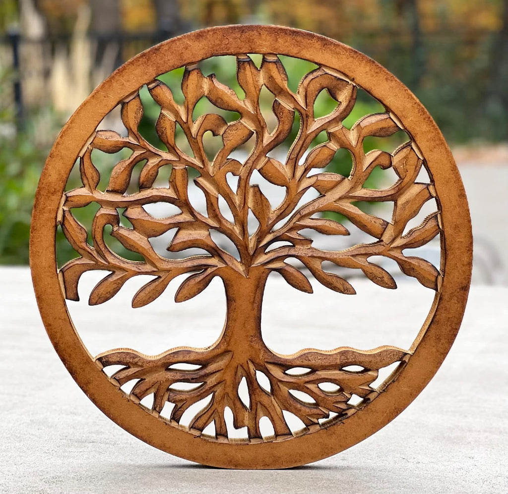 Brown Tree Of Life Wooden Wall Decor