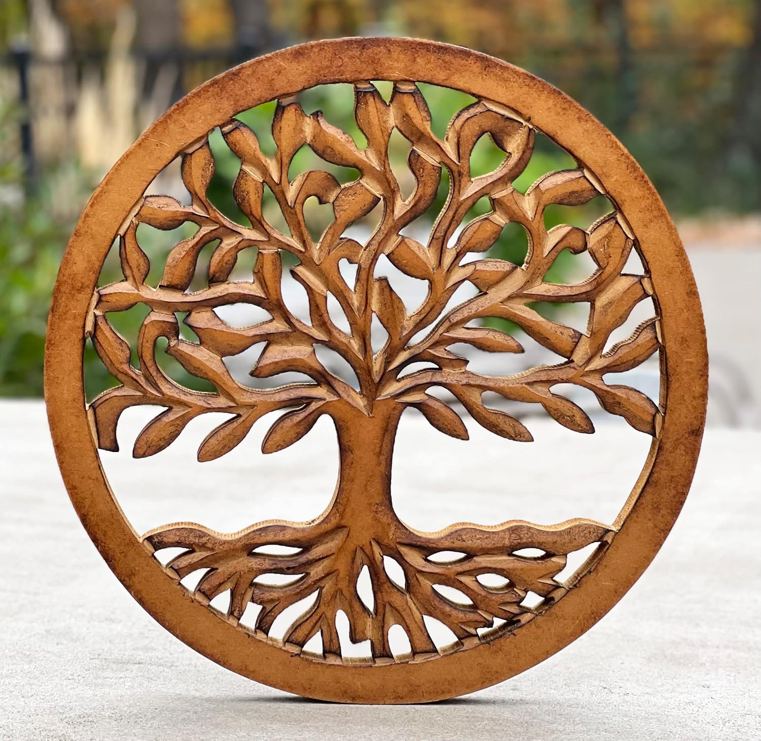 Brown Tree Of Life Wooden Wall Decor