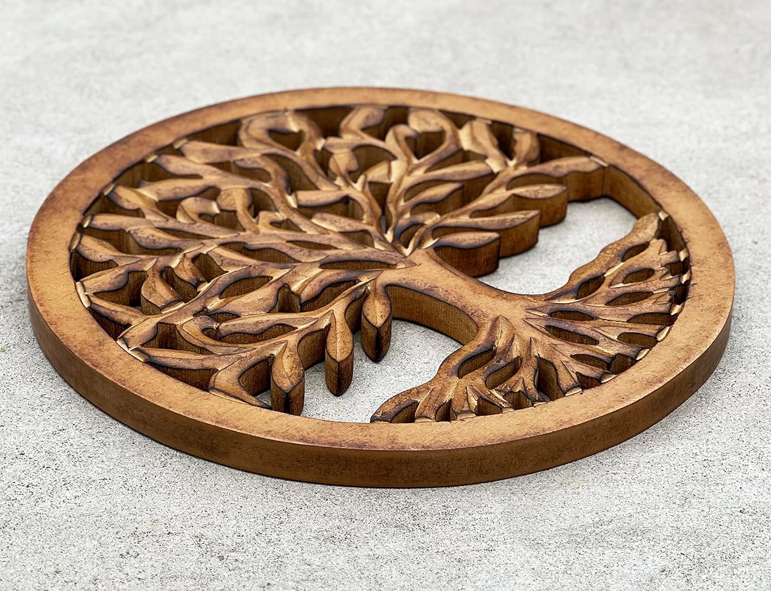 Brown Tree Of Life Wooden Wall Decor