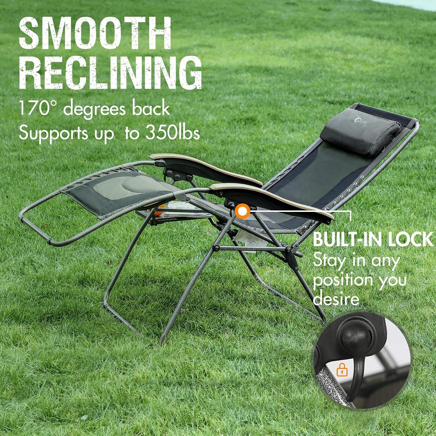 XL Green Zero Gravity Lounge Chair